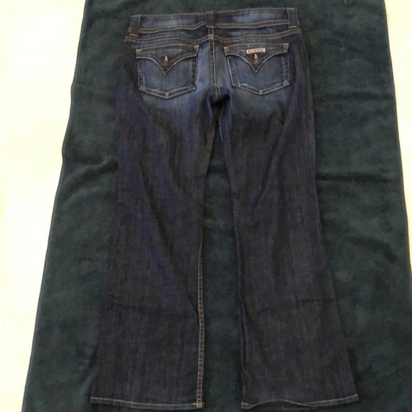 🇬🇧Hudson Button back pocket wide boot leg belt loops comfy jeans - Picture 2 of 12